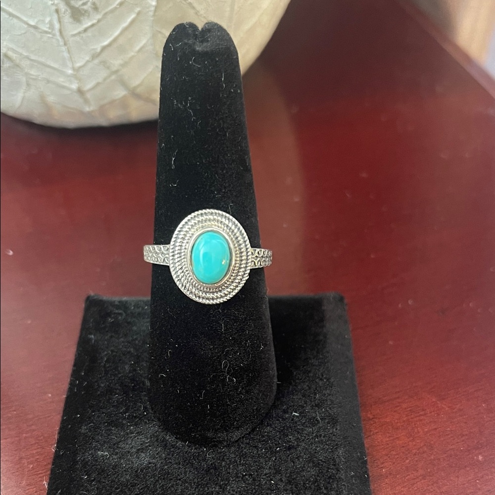 Sterling Silver Antique Turquoise Ring